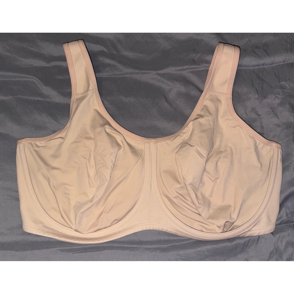 Syrokan Beige‎ Full Figure Max Control Underwire High Impact Sports Bra, 42F